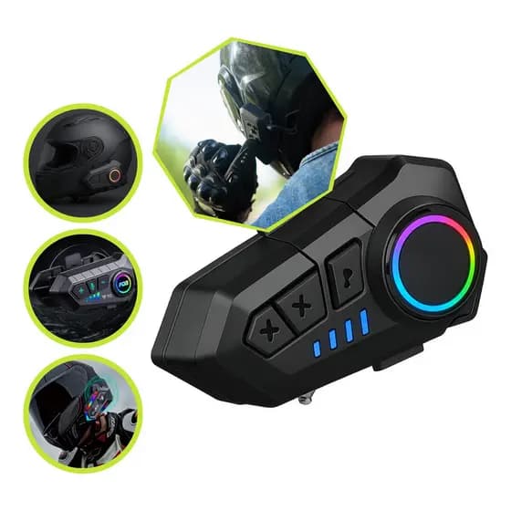 Fone Ouvido Bluetooth Para Capacete Moto Microfone Sem Fio