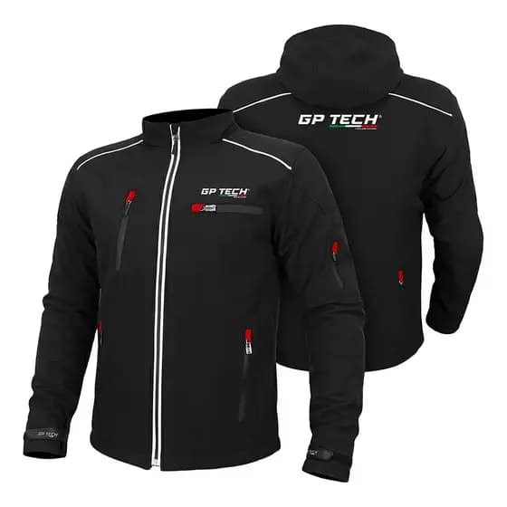 JAQUETA MOTOCICLISTA GP TECH SOFT CASUAL RESISTENTE À ÁGUA C/ PROTEÇÕES