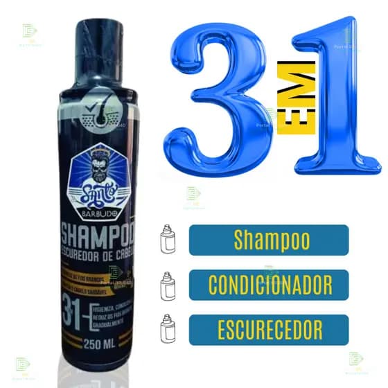 Shampoo Escurecedor De Cabelos Brancos Grisalhos 1 uni