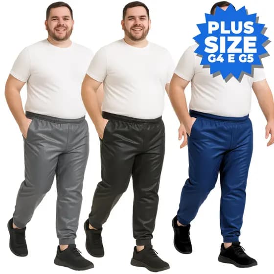 Calça Plus Size Masculina Esporte Academia G4 e G5 Confortável Durável Treino Diário