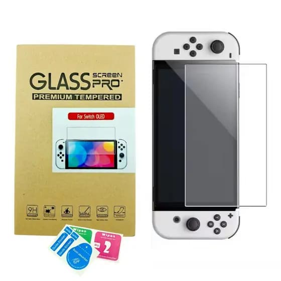 Película De Vidro Compatível Nintendo Switch Oled Anti-risco Anti-marca Temperado 9H Tela Protetora