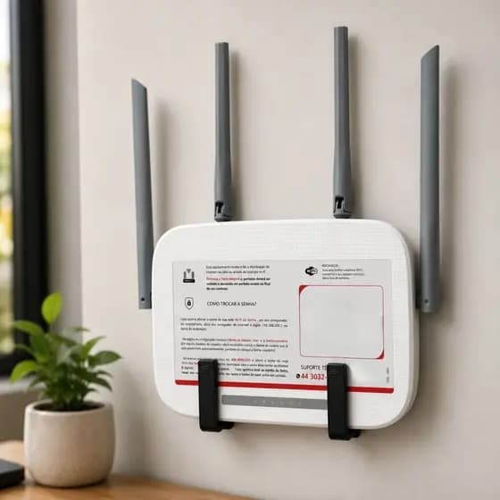 Suporte Modem Roteador WIFI Parede Sem Furo Fita 3M Organizador Universal