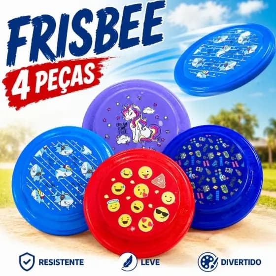 Frisbee Brinquedo Disco Para Arremessar Bumerangue Voador