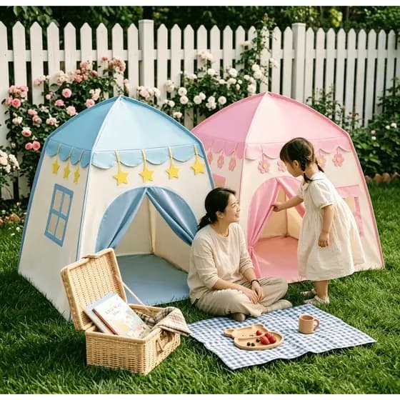 Barraca Tenda menina cabana casa menino Infantil Dobrável Menor Preço com/sem luz promocao