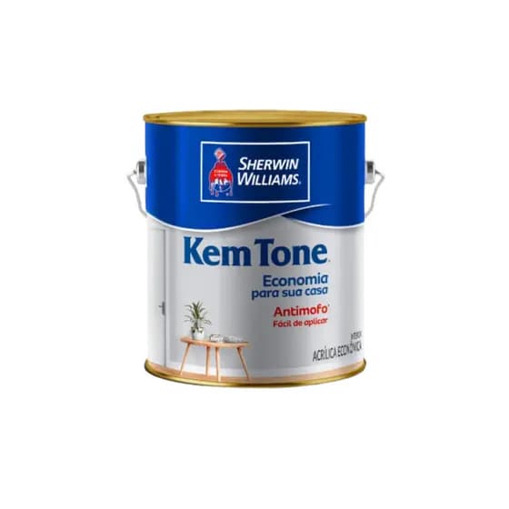 Tinta Econômica Anti Mofo Paredes E Gesso Kemtone 3,6l