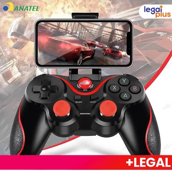 Controle Joystick Bluetooth Universal Com Cabo USB E Suporte Para Celular Tablet Android Ipad