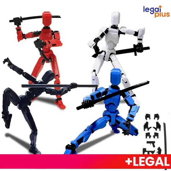 Boneco Articulado Impressão 3D Robot-Kit Completo com Armas Brinquedo de Montar DIY Anti-Stress Presente Criativo