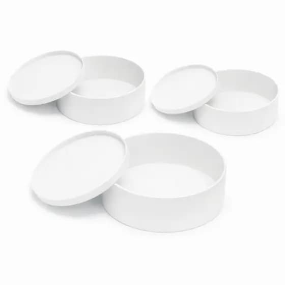 Kit 3 Caixa Redonda 25x25x10 MDF com Tampa – Perfeita para Cesta de Café da Manhã e Presentes