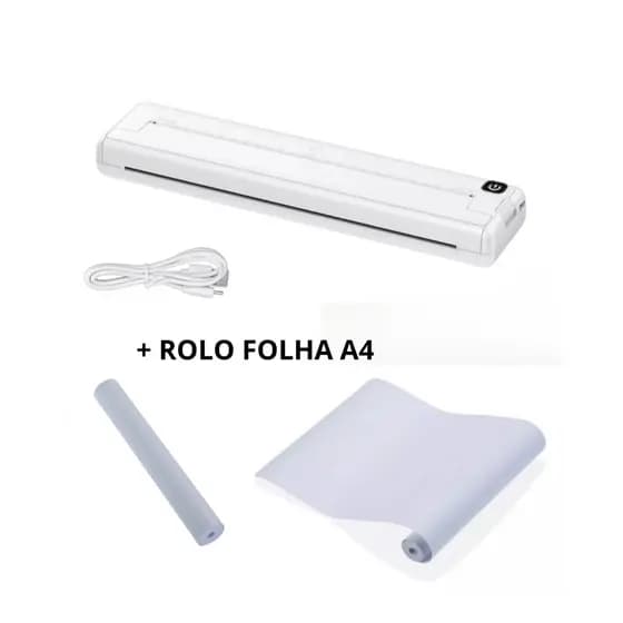 Impressora Térmica A4 Bluetooth Portátil Sem fio Usb A4