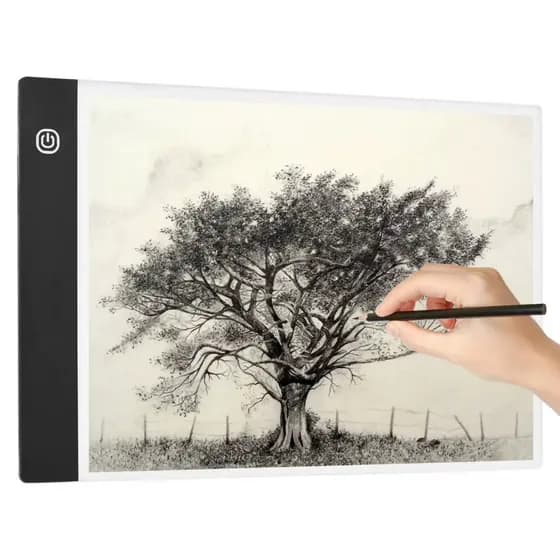 Mesa De Desenho Com Luz Led e Cabo USB Para Papel A4 Transposição