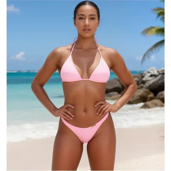 Kit 3 Calcinha Biquíni Fio Duplo Não Marca Confortável Sensual Piscina Praia Verão Marquinha de Fita