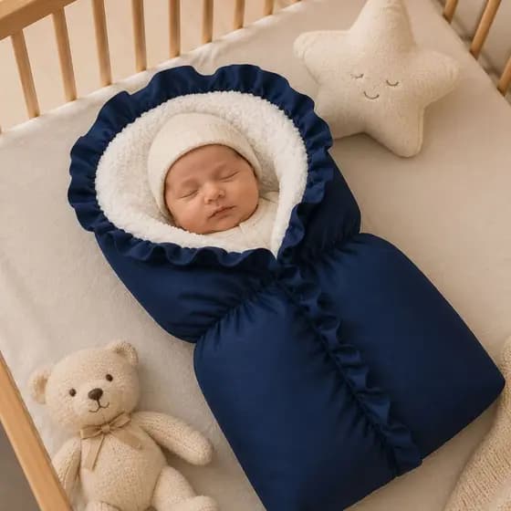 Saco de Dormir Para Bebe Cobertor Coberdrom Charutinho Manta Enxoval Menina Menino Rosa Azul