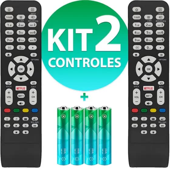 Controle Remoto Compatível Com Tv Aoc Smart Led Le43 Lcd Botão Netflix 8050
