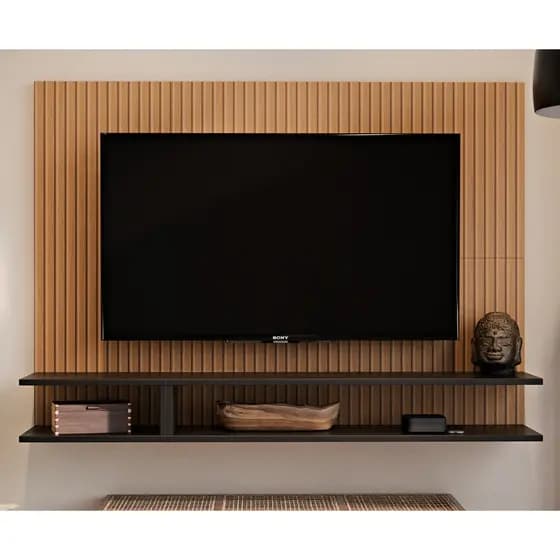 Painel para TV 50 Polegadas Milão Sala Quarto com Nicho e Prateleira Decor - Quality Móveis