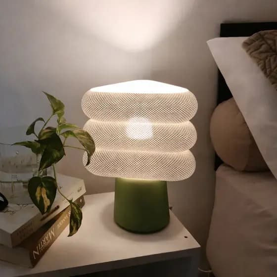 Abajur Luminária de Mesa Premium Quarto Escritório LED Luz Quente 110v/220v