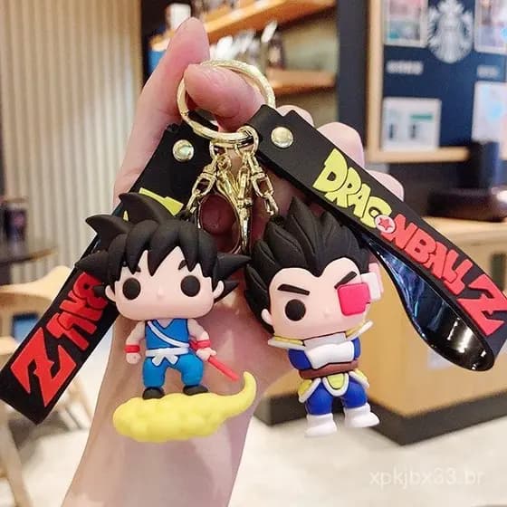 Chaveiro de Silicone Anime Dragon Ball Vegeta Son Goku Pingente de Mochila para Crianças Presente de Brinquedo T3IU