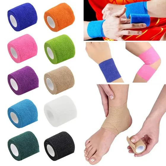 Bandagens elásticas autoadesivas para proteção esportiva/basquete/voleibol/bandagens