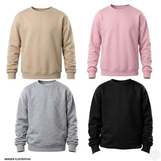 Kit 4 Casacos de Moletom Infantil Liso Menino e Menina Felpado Inverno Tamanho 2 ao 14