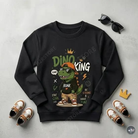 Moletom Infantil Menino Estampado Flanelado Grosso Blusa de Frio Gola Redonda Ideal Para Escola