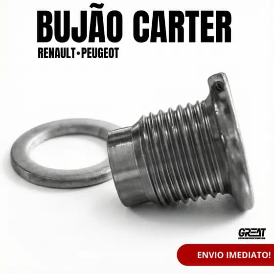 Kit 10 Bujão Oleo Cárter 16 Mm Chave Quadrada 8 Mm Renault Peugeot