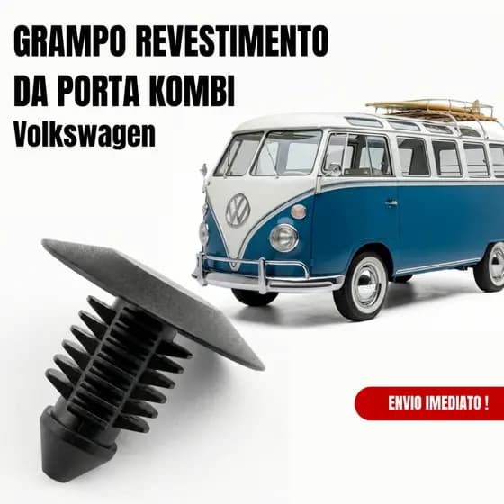 Kit 50 Grampos Presilhas do Revestimento de Porta VW Kombi Furo 8,5mm