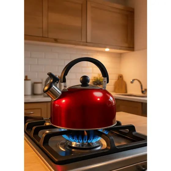 Chaleira Inox Apito 2 Litros Café Chá Chimarrão Fogão a Gás e Indução C/ Tampa Apita quando Ferve