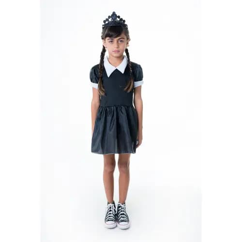 Kit Fantasia Infantil Princesa Bruxa Festa Halloween Carnaval