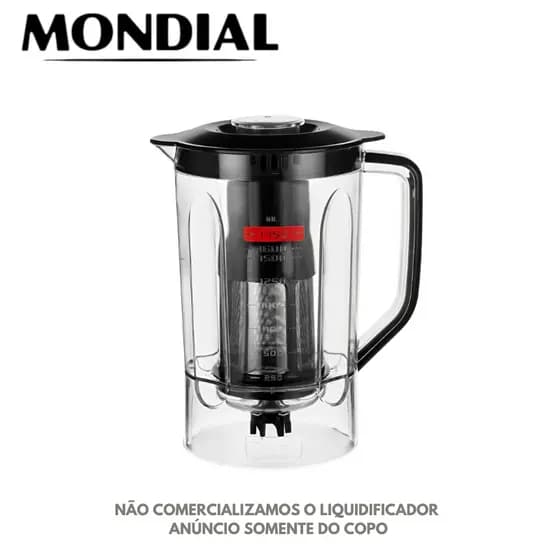 Copo Do Liquidificador L-900 Preto Mondial C/ Tampa