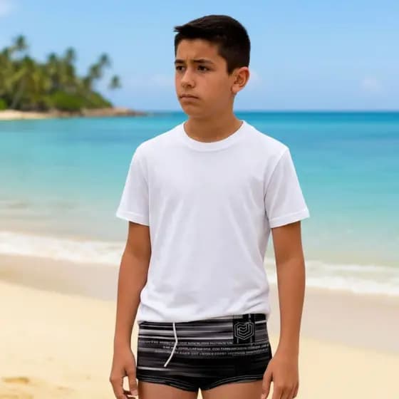 Sunga Boxer Juvenil Forrada Com Cordão Masculina Moda Praia Natação Envio Imediato
