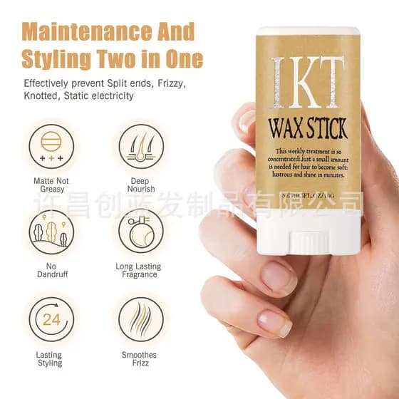 Vara creme hairstick cera de cabelo vara de cabelo lama especial para arrumação de cabelo estilo de cabelo lama ikt crem