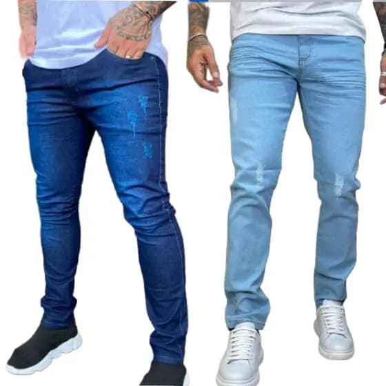 Kit Calças Masculinas Jeans Skinny Casual Lisa Conforto