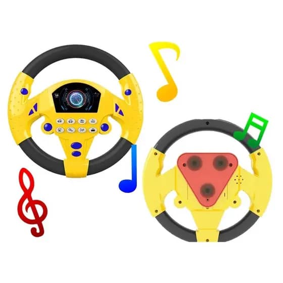Brinquedo Volante Musical Infantil Interativo Educativo Com Sons Para Crianças