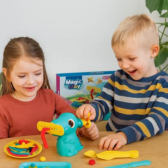 Kit Massinha de Modelar Infantil Brinquedo Criativo Educativo Kit Completo com Acessórios Cores