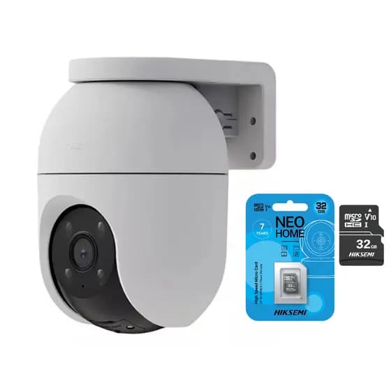 Câmera Externa Panoramica 4mm Cs-c8c 2k Ezviz + MicroDS 32GB