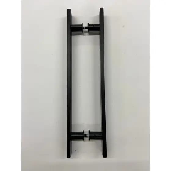 Puxador Barra Chata Reto Alumínio Preto 2,5cm x 40cm Entre furos 30cm
