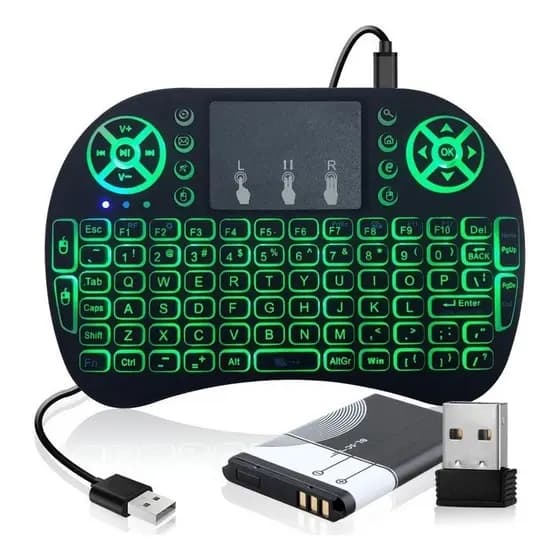 Mini Teclado Sem Fio Wireless Iluminado Com Touchpad