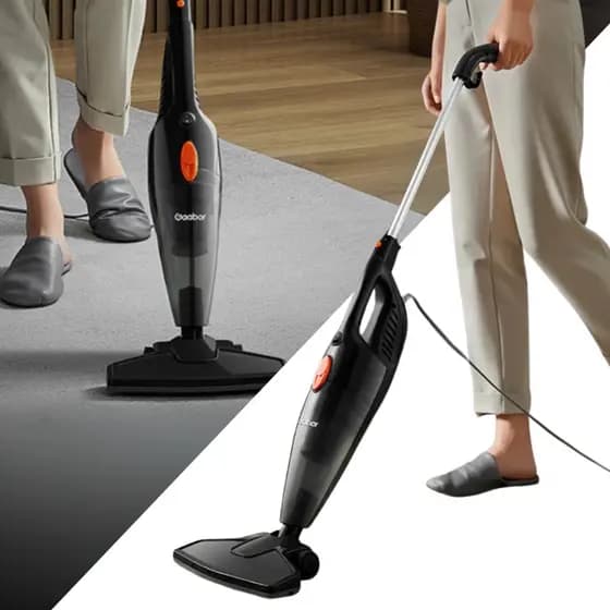 Aspirador de Pó Portátil para Casa Vertical Gaabor 2 em 1 Doméstico Leve Preto 16.000Pa Sucção Forte