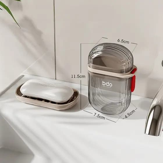 Porta Sabonete De Viagem Com Tampa E Grade De Drenagem Saboneteira Plastica Reforçada Oferta