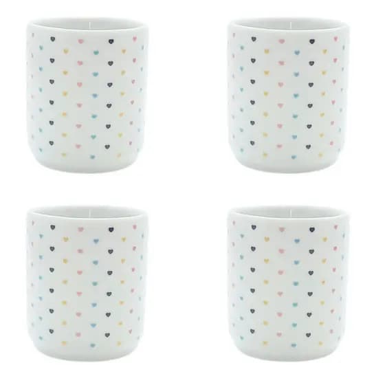 Jogo 4 copos 150ml - Póa Colorido - Porcelana