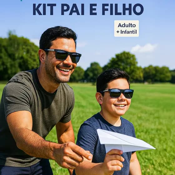 óculos PAI E FILHO Óculos de Sol Esportivo Quadrado UV400 Tal Pai Tal Filho