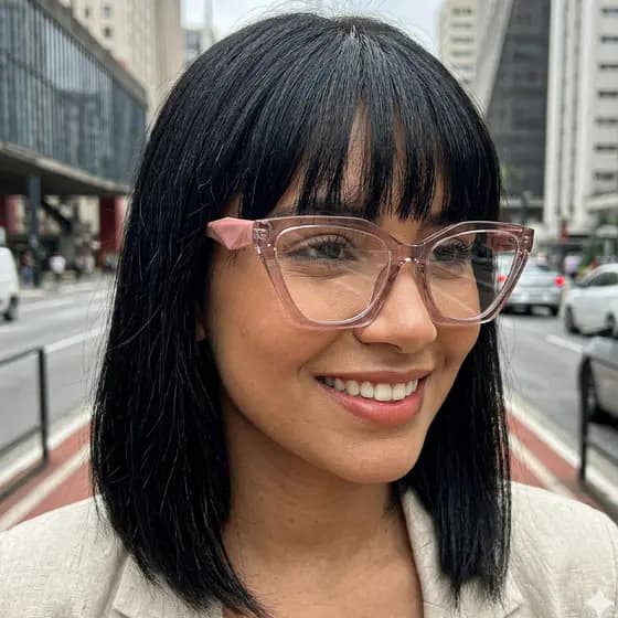 Armação para Grau Feminina Gatinho Ilook Resina Confortável Hastes Ajustáveis Várias Cores