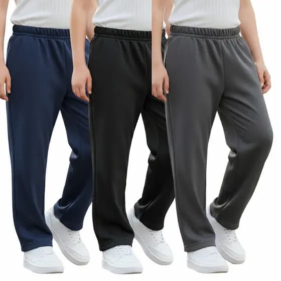 Kit 3 Calças de Moletom Infantil Básicas Unissex – Praticidade e Estilo para o Dia a Dia