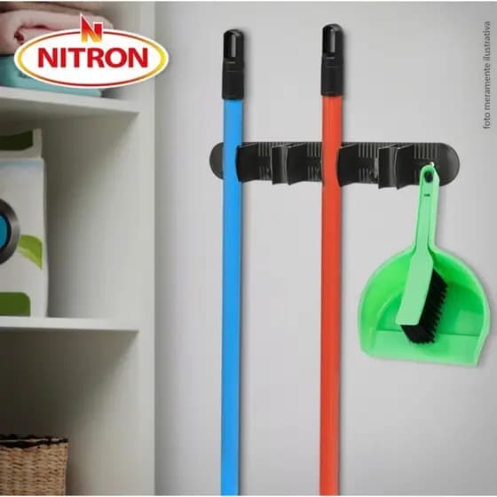 PORTA VASSOURAS COM 4 ENCAIXES 185 Nitron