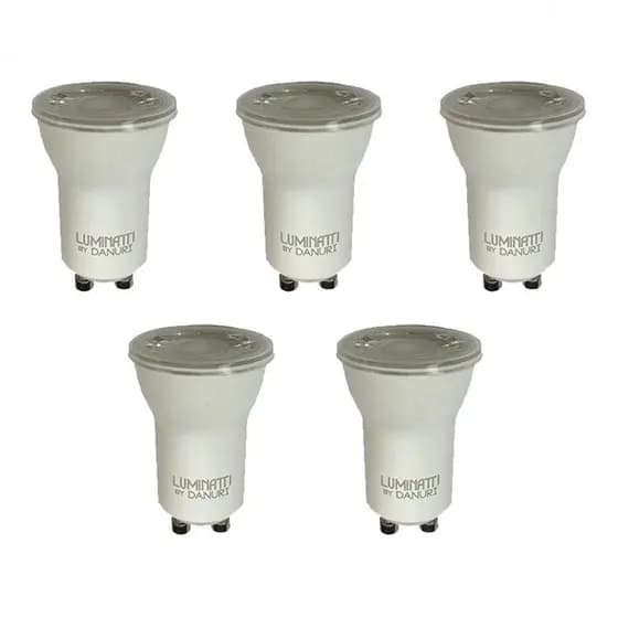 Kit 5 Lâmpada Led Mini Dicroica Mr11 4w Gu10 2700k Para Spot