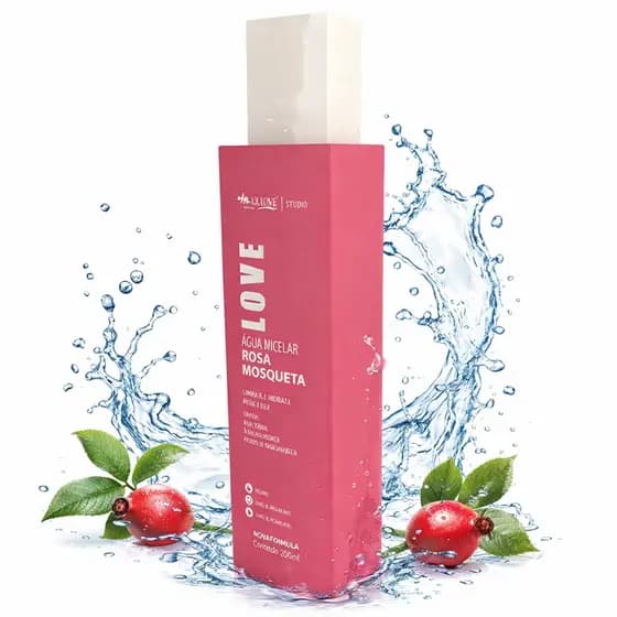 Água Micelar Rosa Mosqueta Max Love 290ml – Remove Maquiagem, Limpa e Hidrata a Pele