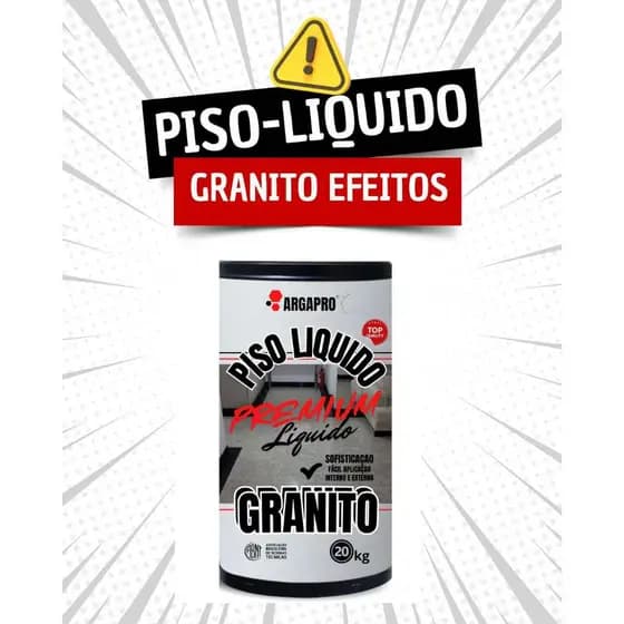 kit Piso liquido granito (BRANCO COM EFEITOS) granito liquido ARGAPRO 20KG + resina endurecedora