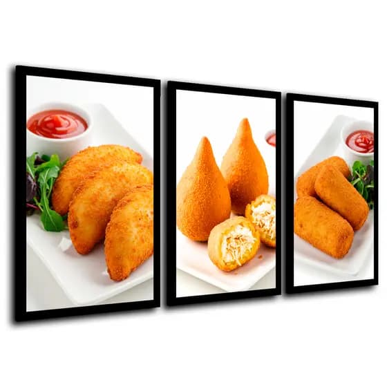 Quadros Decorativos Padaria Coxinha Salgado Restaurante Bar