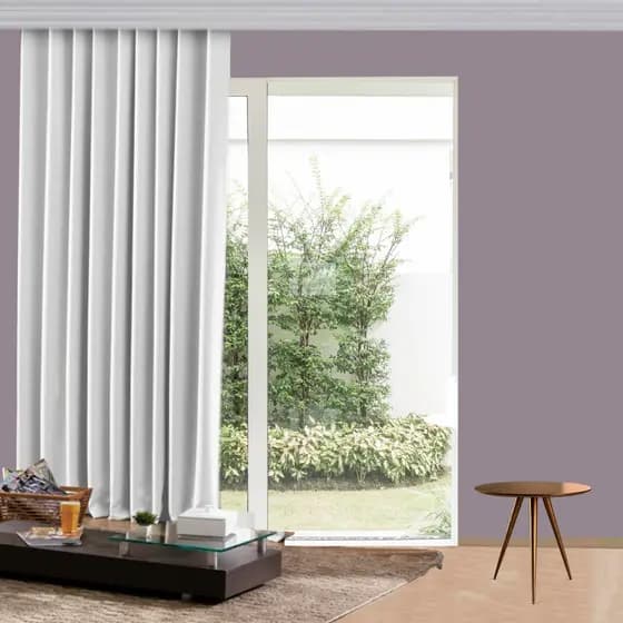 Cortina Corta Luz Trilho Suiço Deslizante Max Blecaute Blackout 1,40 X 2,20 Quarto PVC 01 Folha/peça