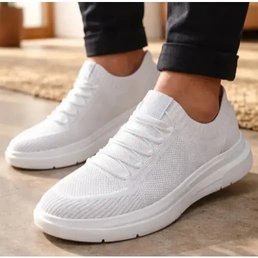 Sapatênis Masculino Knit Tênis Meia Palmilha Silicone Leve