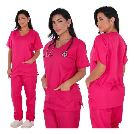 Pijama Scrub Oxford Premium Profissional Uniforme Hospitalar Confortável